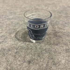 Florida Shot Glass Blue The Sunshine State Vintage Retro